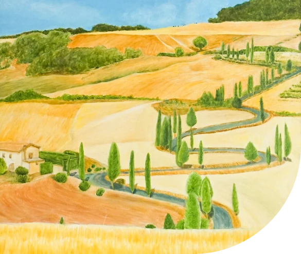 イタリア丘陵の絵画